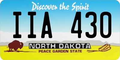 ND license plate IIA430