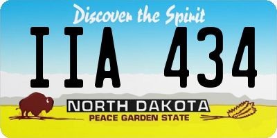 ND license plate IIA434