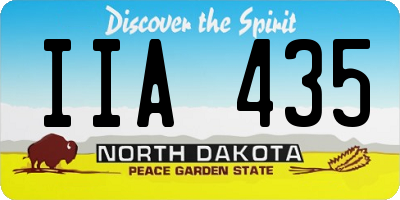 ND license plate IIA435