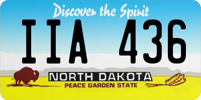 ND license plate IIA436