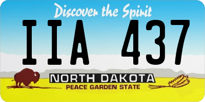 ND license plate IIA437