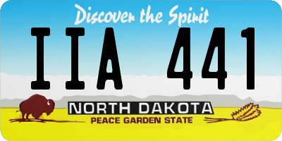 ND license plate IIA441
