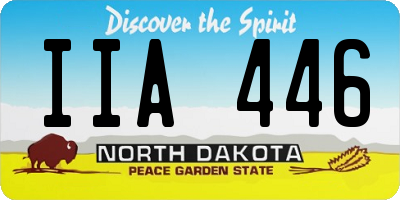 ND license plate IIA446