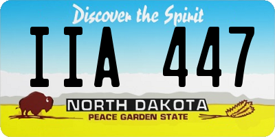 ND license plate IIA447