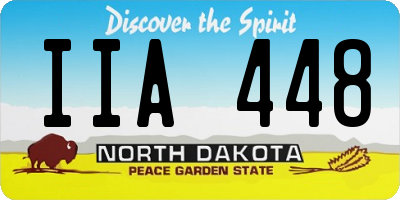 ND license plate IIA448