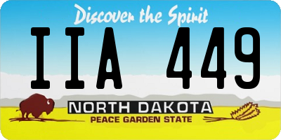 ND license plate IIA449