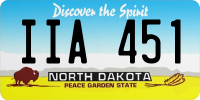 ND license plate IIA451