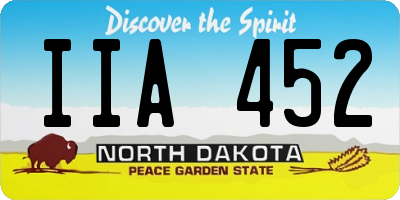 ND license plate IIA452