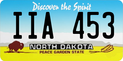 ND license plate IIA453
