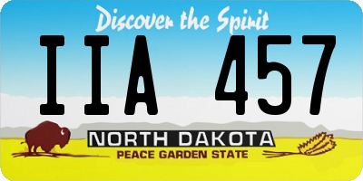 ND license plate IIA457