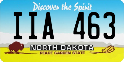 ND license plate IIA463