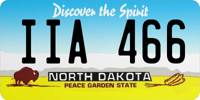 ND license plate IIA466