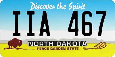 ND license plate IIA467