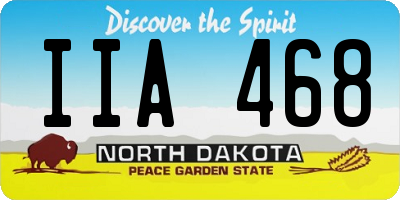 ND license plate IIA468