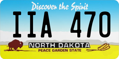 ND license plate IIA470