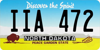 ND license plate IIA472