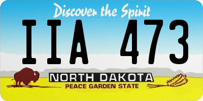 ND license plate IIA473