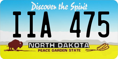 ND license plate IIA475