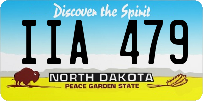 ND license plate IIA479