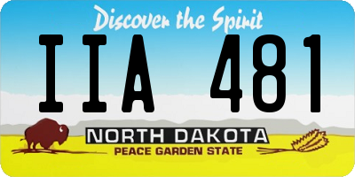 ND license plate IIA481