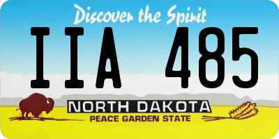 ND license plate IIA485