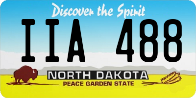 ND license plate IIA488