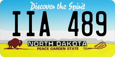 ND license plate IIA489
