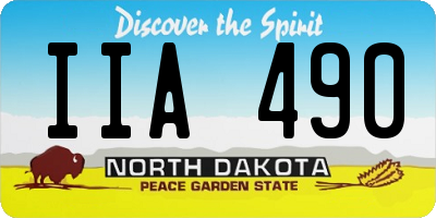 ND license plate IIA490