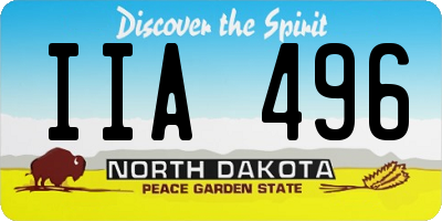 ND license plate IIA496