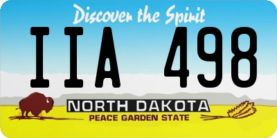 ND license plate IIA498