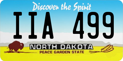 ND license plate IIA499