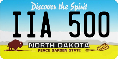 ND license plate IIA500