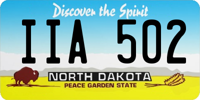 ND license plate IIA502