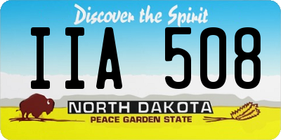 ND license plate IIA508