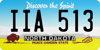 ND license plate IIA513