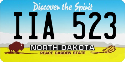 ND license plate IIA523