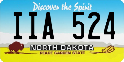 ND license plate IIA524