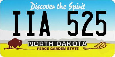ND license plate IIA525
