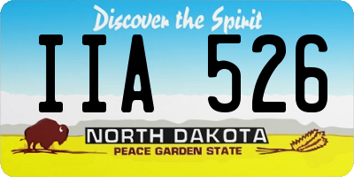ND license plate IIA526