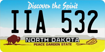 ND license plate IIA532