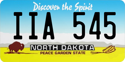 ND license plate IIA545