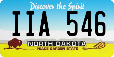 ND license plate IIA546