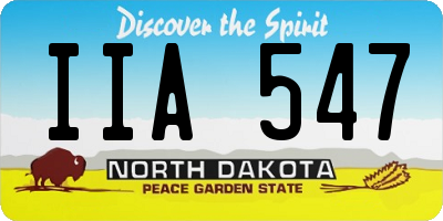 ND license plate IIA547