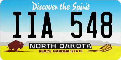 ND license plate IIA548