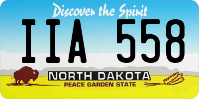 ND license plate IIA558