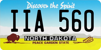 ND license plate IIA560