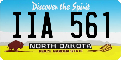 ND license plate IIA561