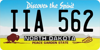 ND license plate IIA562
