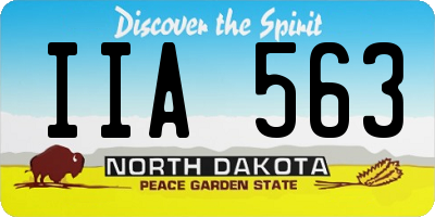 ND license plate IIA563
