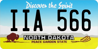 ND license plate IIA566